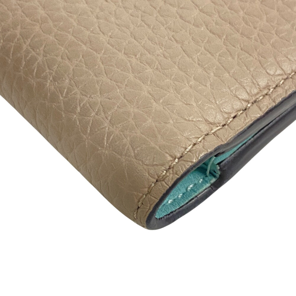 LOUIS VUITTON Bifold Wallet M82198 leather Galle Capusine V Vertical Wallet Capucines Women Used Authentic