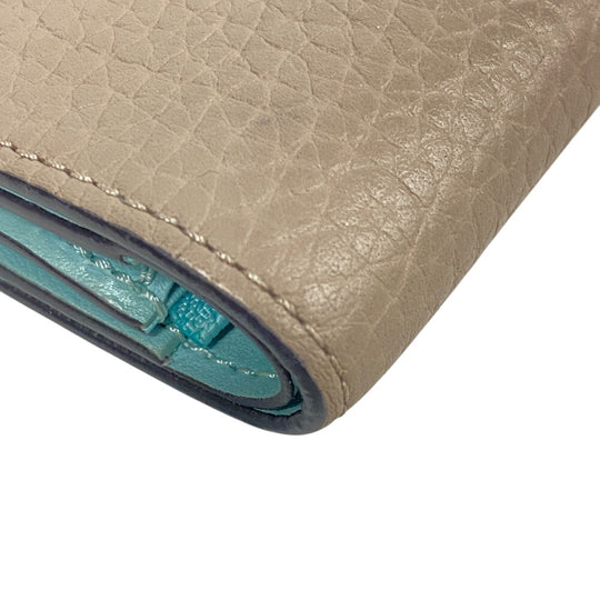 LOUIS VUITTON Bifold Wallet M82198 leather Galle Capusine V Vertical Wallet Capucines Women Used Authentic