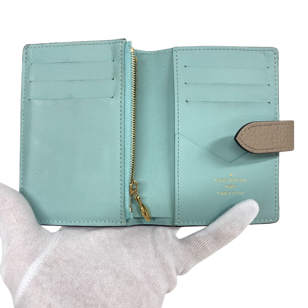 LOUIS VUITTON Bifold Wallet M82198 leather Galle Capusine V Vertical Wallet Capucines Women Used Authentic