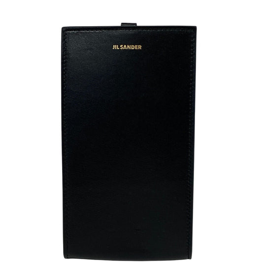 JIL SANDER Mobile case J07VL0002 leather black Phone case TANGLE Women Used Authentic