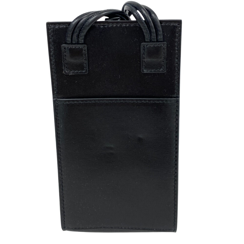 JIL SANDER Mobile case J07VL0002 leather black Phone case TANGLE Women Used Authentic