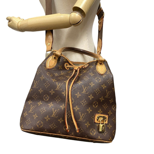 LOUIS VUITTON Shoulder Bag M40372 leather Brown 2WAY handbag Monogram Neo Women Used Authentic