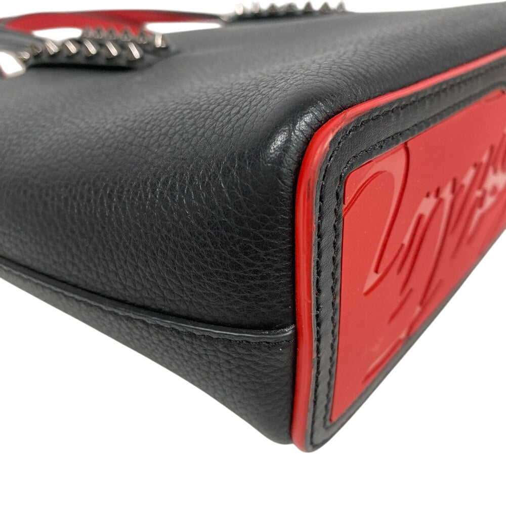 Christian Louboutin Handbag leather black Shoulder Bag Spike studs kabata mini Women Used Authentic