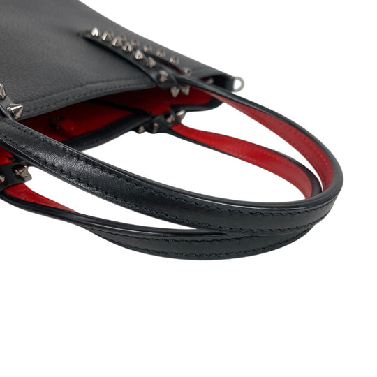 Christian Louboutin Handbag leather black Shoulder Bag Spike studs kabata mini Women Used Authentic