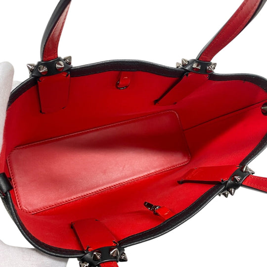 Christian Louboutin Handbag leather black Shoulder Bag Spike studs kabata mini Women Used Authentic