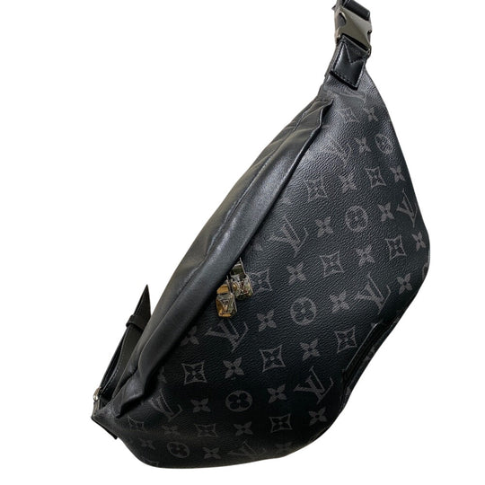 LOUIS VUITTON Sling bag M46035 leather black Discovery Bum Bag Monogram Eclipse mens Used Authentic