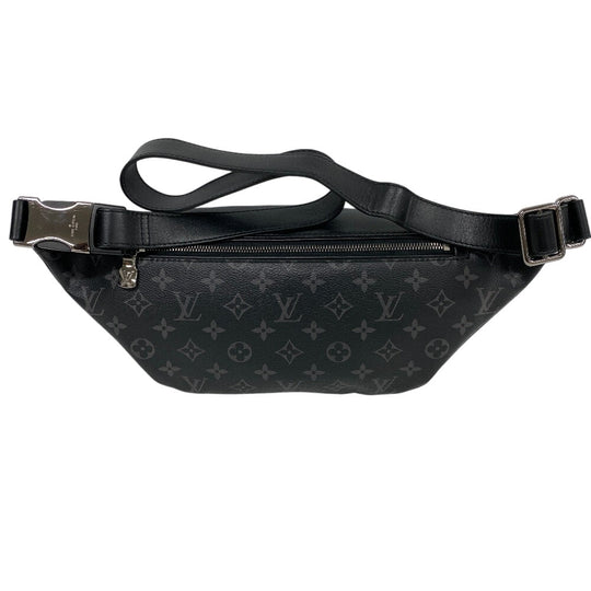 LOUIS VUITTON Sling bag M46035 leather black Discovery Bum Bag Monogram Eclipse mens Used Authentic