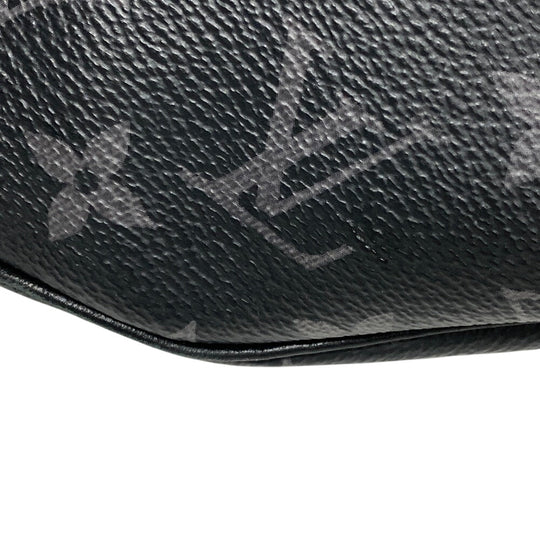 LOUIS VUITTON Sling bag M46035 leather black Discovery Bum Bag Monogram Eclipse mens Used Authentic