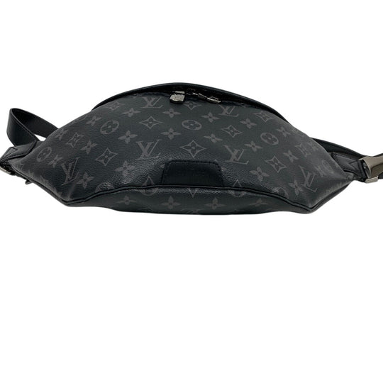 LOUIS VUITTON Sling bag M46035 leather black Discovery Bum Bag Monogram Eclipse mens Used Authentic