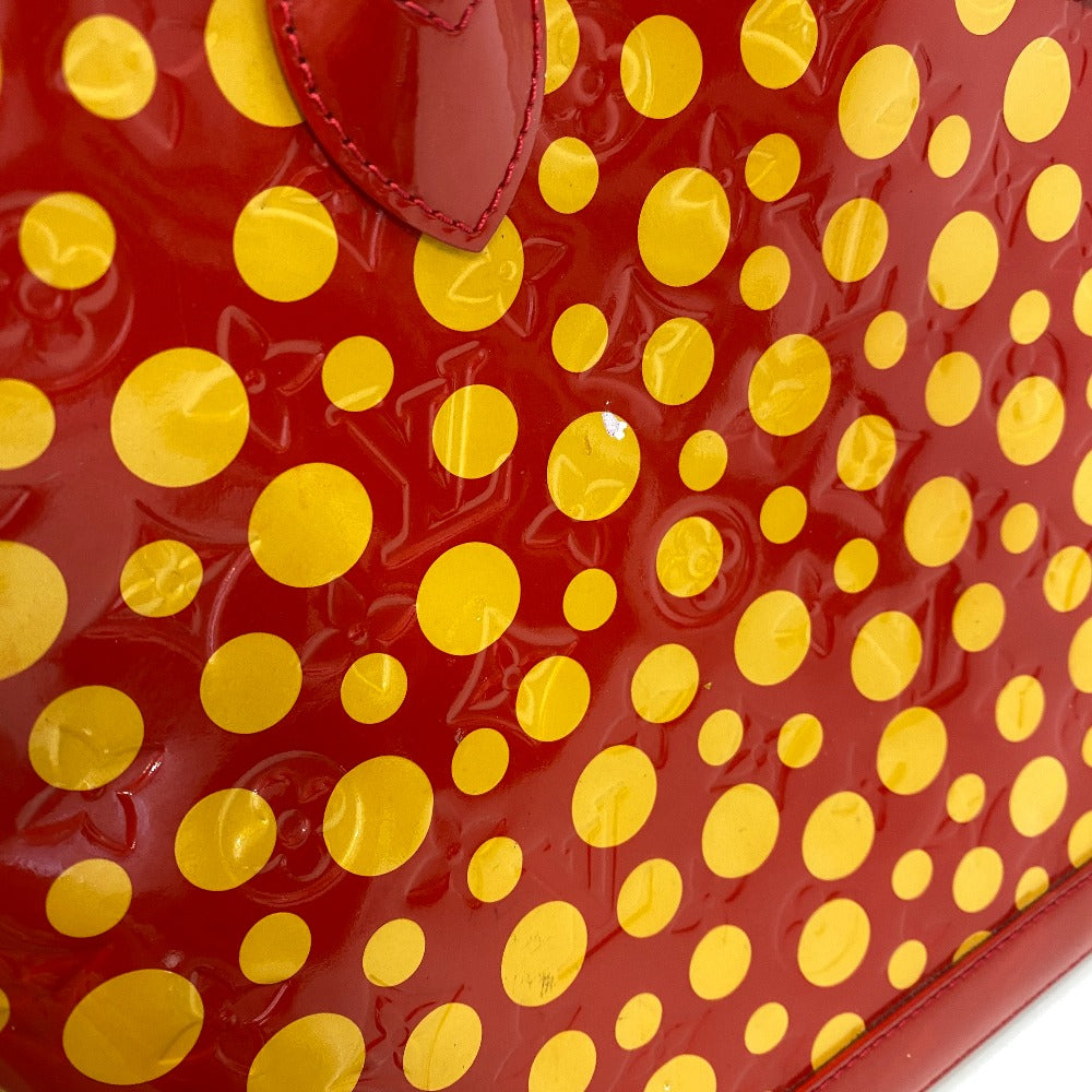 LOUIS VUITTON Handbag M91423 Patent leather Red Yayoi Kusama Vernis Dot Infinity LockitMM Women Used Authentic