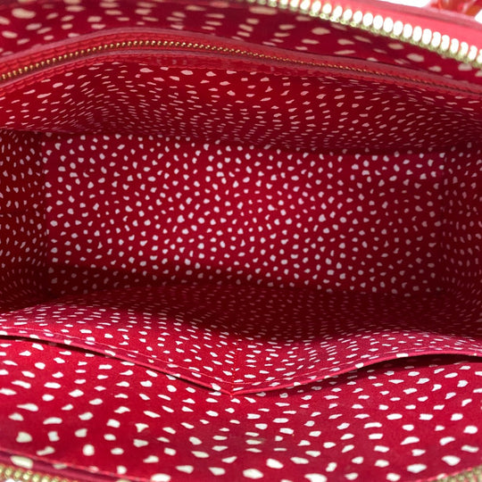 LOUIS VUITTON Handbag M91423 Patent leather Red Yayoi Kusama Vernis Dot Infinity LockitMM Women Used Authentic