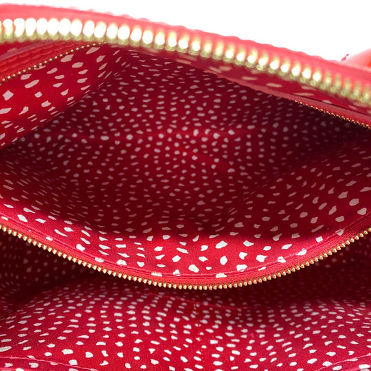 LOUIS VUITTON Handbag M91423 Patent leather Red Yayoi Kusama Vernis Dot Infinity LockitMM Women Used Authentic