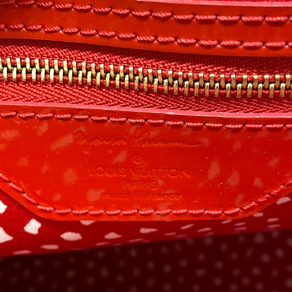 LOUIS VUITTON Handbag M91423 Patent leather Red Yayoi Kusama Vernis Dot Infinity LockitMM Women Used Authentic