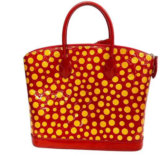 LOUIS VUITTON Handbag M91423 Patent leather Red Yayoi Kusama Vernis Dot Infinity LockitMM Women Used Authentic