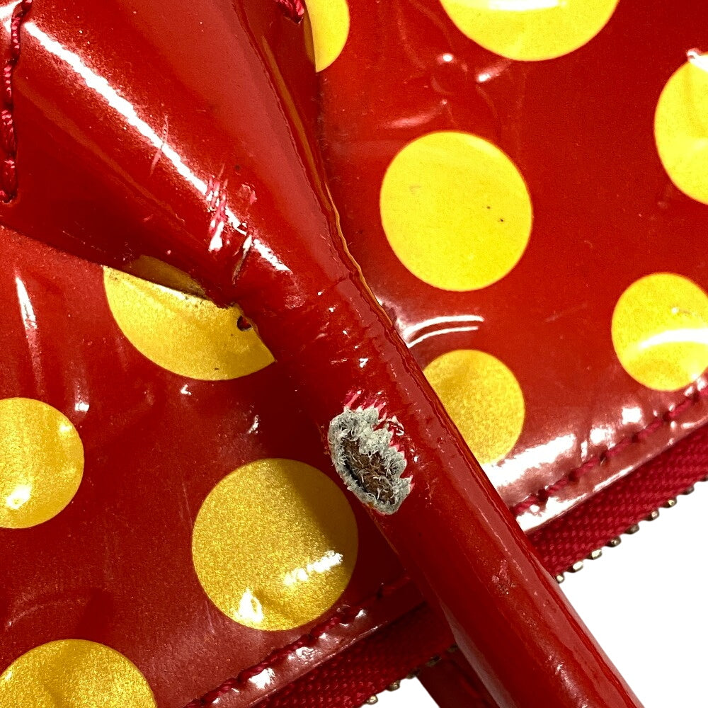 LOUIS VUITTON Handbag M91423 Patent leather Red Yayoi Kusama Vernis Dot Infinity LockitMM Women Used Authentic