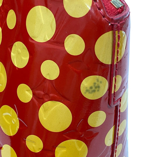 LOUIS VUITTON Handbag M91423 Patent leather Red Yayoi Kusama Vernis Dot Infinity LockitMM Women Used Authentic