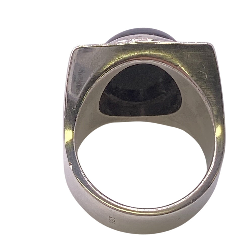 LOUIS VUITTON Ring M64903 Silver925 black 925 Chevalier Snow Flooring mens Used Authentic