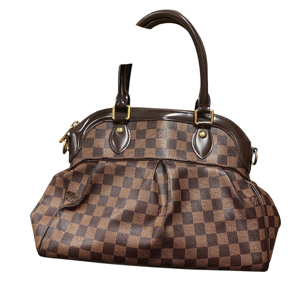 LOUIS VUITTON Handbag N51997 leather Brown Damier Trevi PM Women Used Authentic