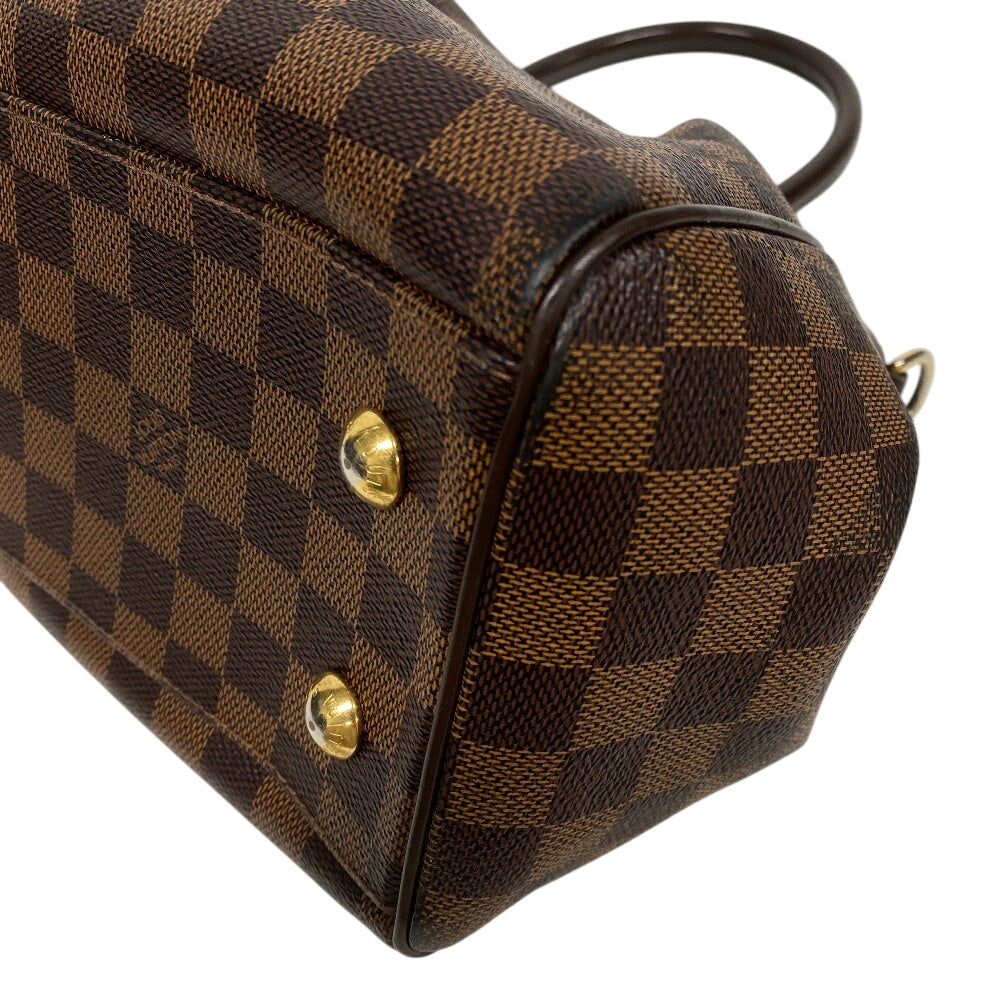 LOUIS VUITTON Handbag N51997 leather Brown Damier Trevi PM Women Used Authentic