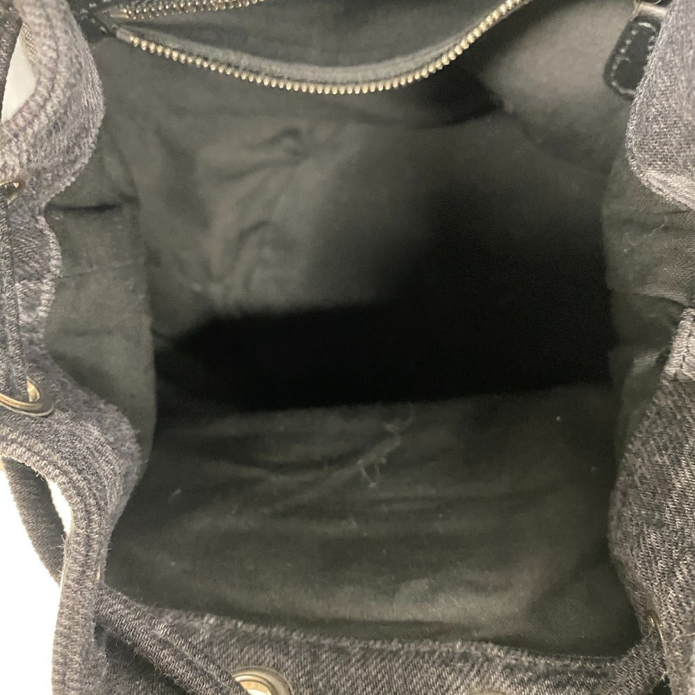 BALENCIAGA Shoulder Bag 702431 denim black le cagoule Women Used Authentic