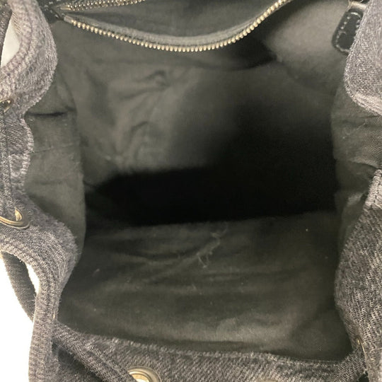 BALENCIAGA Shoulder Bag 702431 denim black le cagoule Women Used Authentic