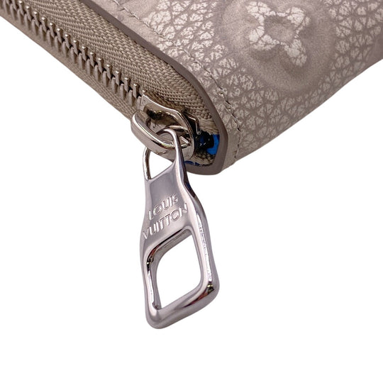 LOUIS VUITTON Long Wallet Purse M81573 leather blue Zip Around Taurillon Clemence Climbing Zippy Wallet Vertical Women Used Authentic