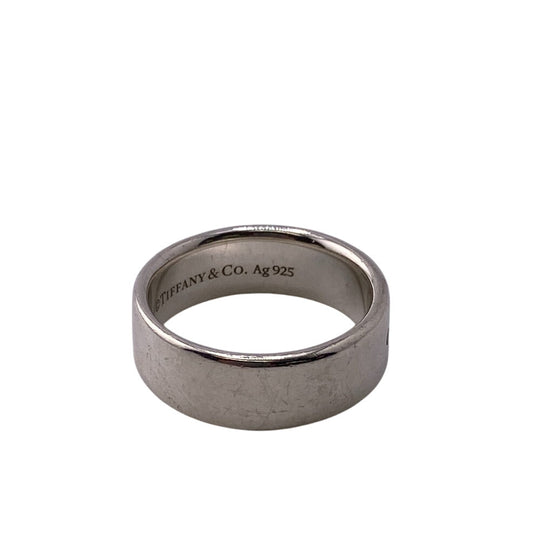 TIFFANY&Co. Ring Silver925, Diamond Silver 2P diamond Narowing Women Used Authentic