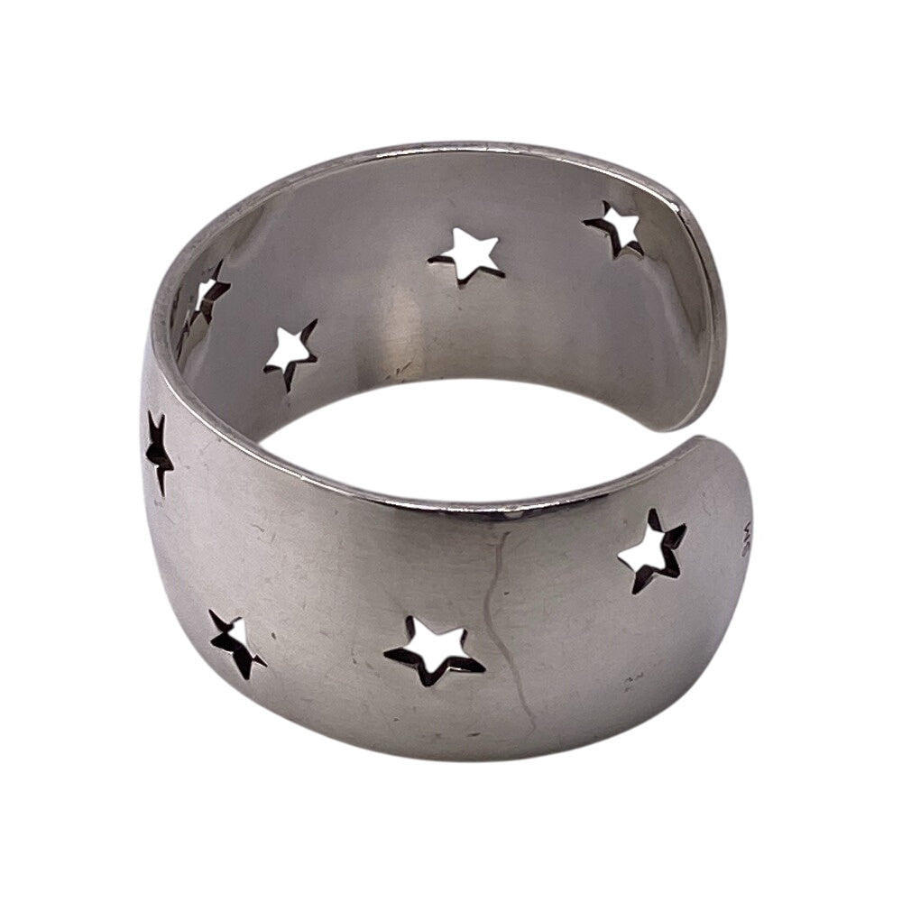 HERMES Bangle Silver925 Silver Moon star Women Used Authentic