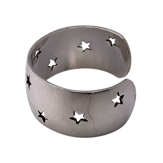 HERMES Bangle Silver925 Silver Moon star Women Used Authentic
