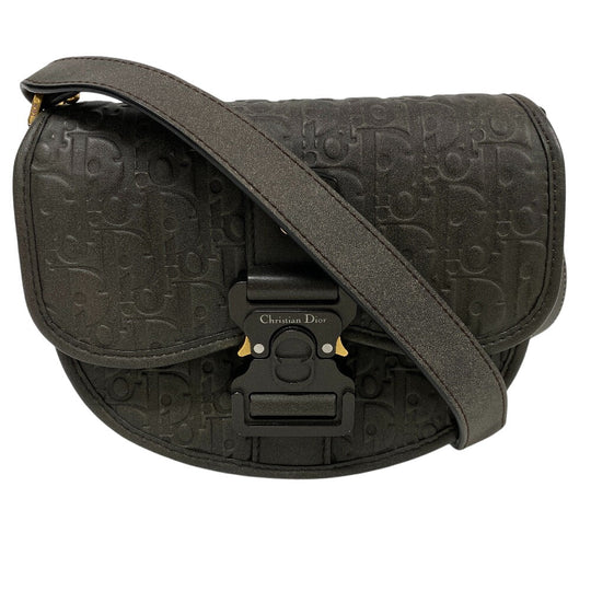 Christian Dior Shoulder Bag leather Brown gallop Women Used Authentic