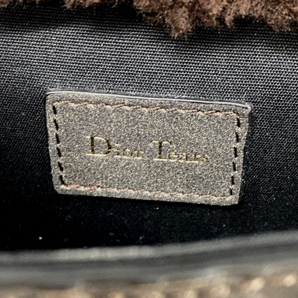 Christian Dior Shoulder Bag leather Brown gallop Women Used Authentic