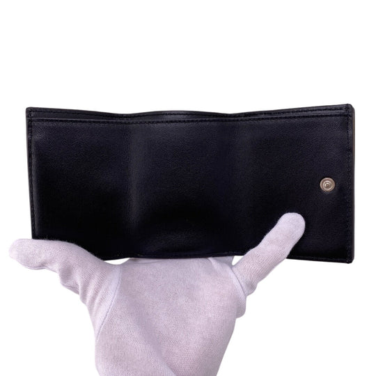 FENDI Tri-fold wallet 7M0280 leather yellow Compact wallet FF logo Women Used Authentic