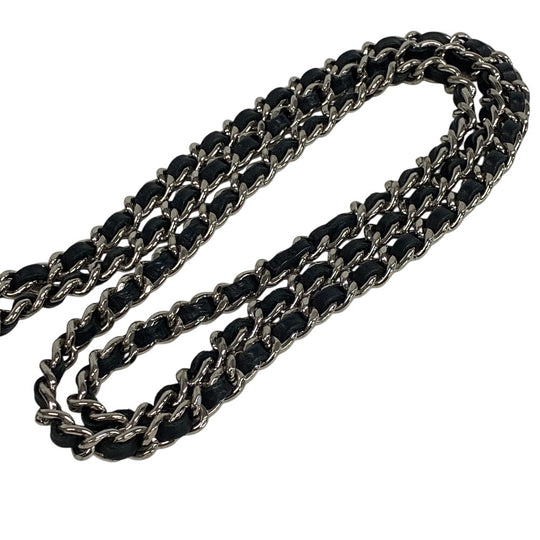 CHANEL Wallet Chain lambskin black Cambon line Women Used Authentic