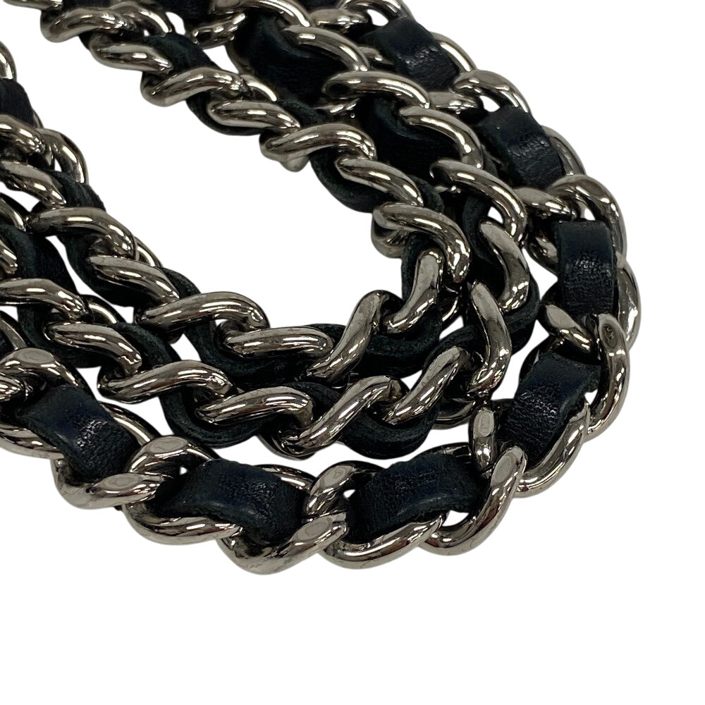 CHANEL Wallet Chain lambskin black Cambon line Women Used Authentic