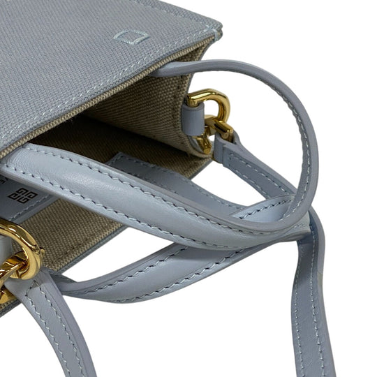 GIVENCHY Tote Bag Canvas, Leather blue BMA0223 G Tote Vertical Mini Ki Women Used Authentic