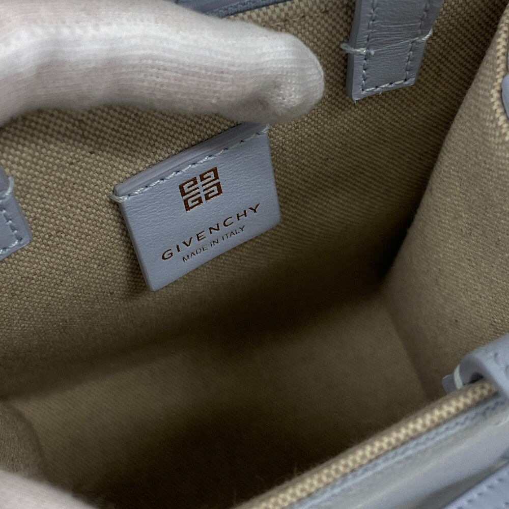 GIVENCHY Tote Bag Canvas, Leather blue BMA0223 G Tote Vertical Mini Ki Women Used Authentic