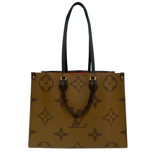 LOUIS VUITTON Handbag M45320 leather Brown Giant Monogram Reverse On-the-go GM Women Used Authentic