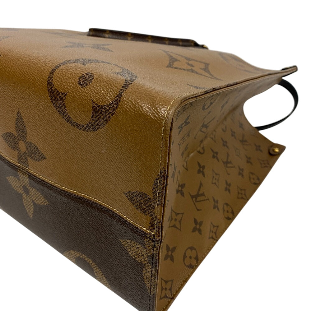 LOUIS VUITTON Handbag M45320 leather Brown Giant Monogram Reverse On-the-go GM Women Used Authentic