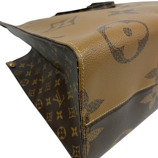LOUIS VUITTON Handbag M45320 leather Brown Giant Monogram Reverse On-the-go GM Women Used Authentic