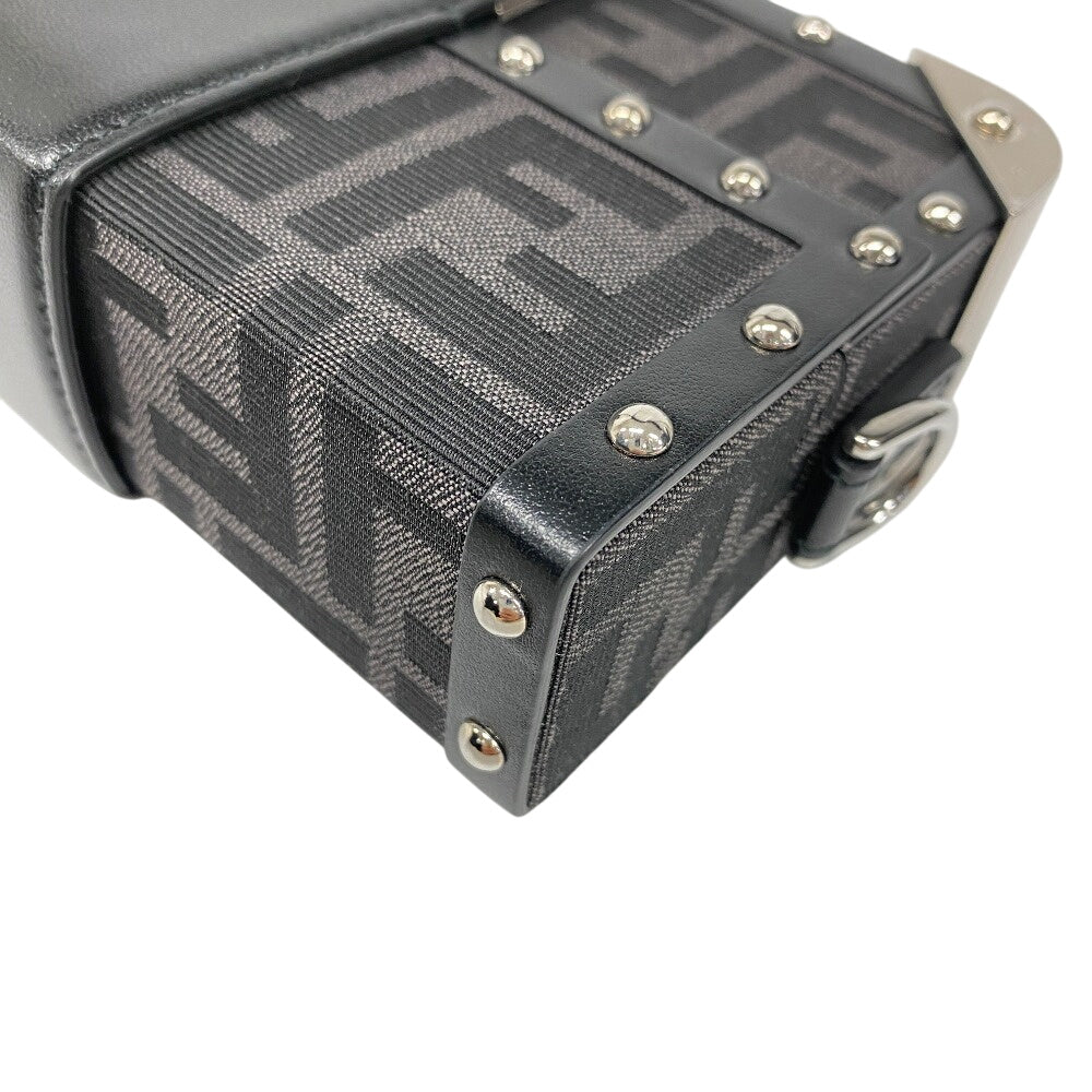FENDI Shoulder Bag 7VA507 Canvas, Leather black Zucca trunk Women Used Authentic