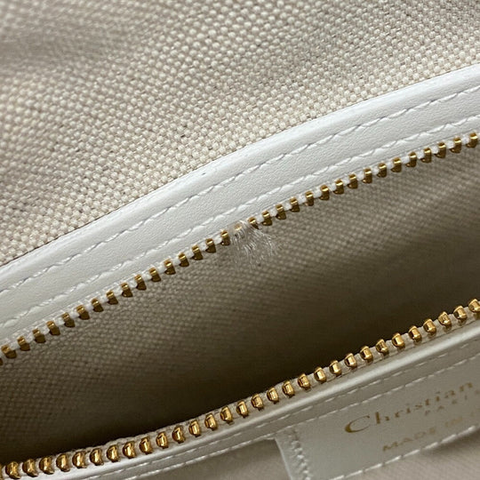 Christian Dior Handbag leather white 83-MA-0212X Vibe Bowling bag Women Used Authentic