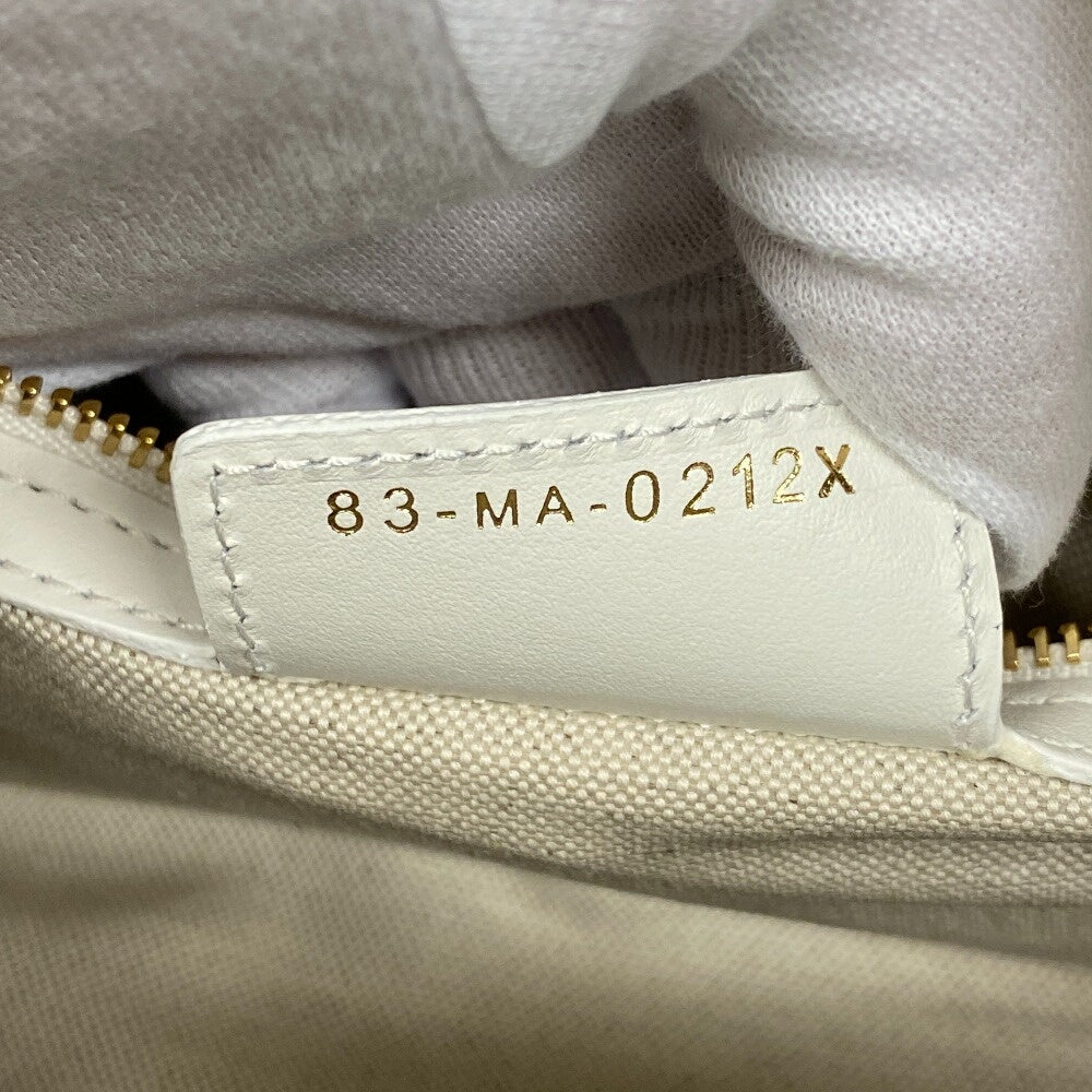 Christian Dior Handbag leather white 83-MA-0212X Vibe Bowling bag Women Used Authentic