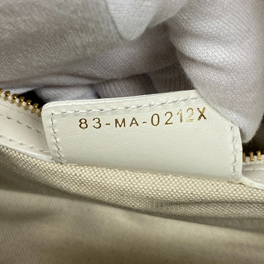 Christian Dior Handbag leather white 83-MA-0212X Vibe Bowling bag Women Used Authentic