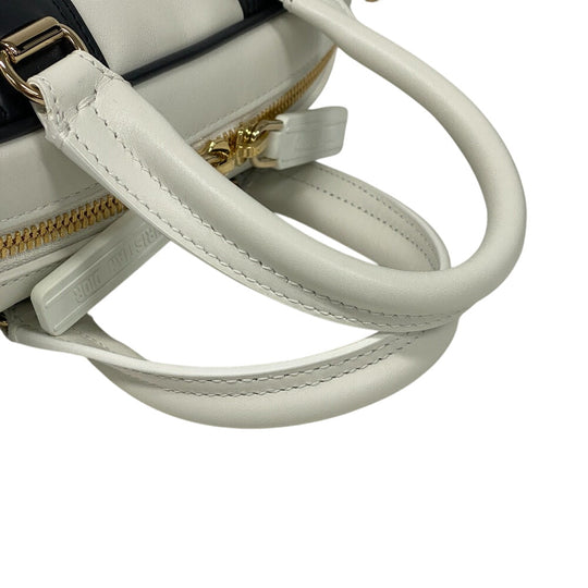 Christian Dior Handbag leather white 83-MA-0212X Vibe Bowling bag Women Used Authentic