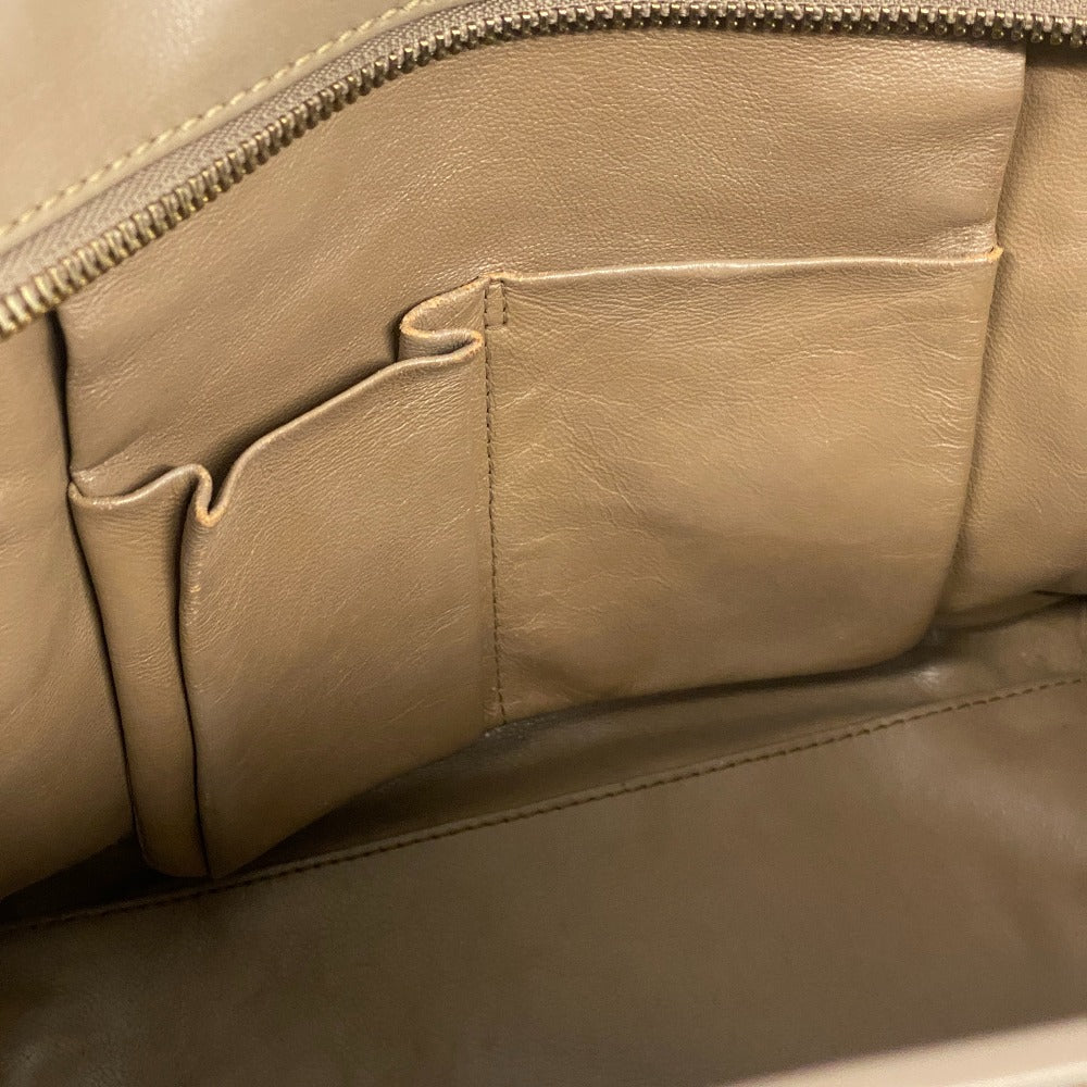 CELINE Handbag leather beige Luggage micro shopper Women Used Authentic