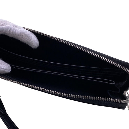 Berluti Long Wallet Purse PVC, Leather black Pouch Nino mens Used Authentic