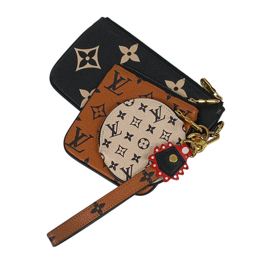 LOUIS VUITTON Pochette M69516 leather Black brown Monogram Ann Platt Pochette trio Women Used Authentic