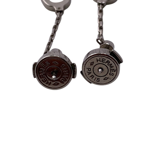 HERMES Pierce Gold Plated Silver Chene Dunkle Women Used Authentic