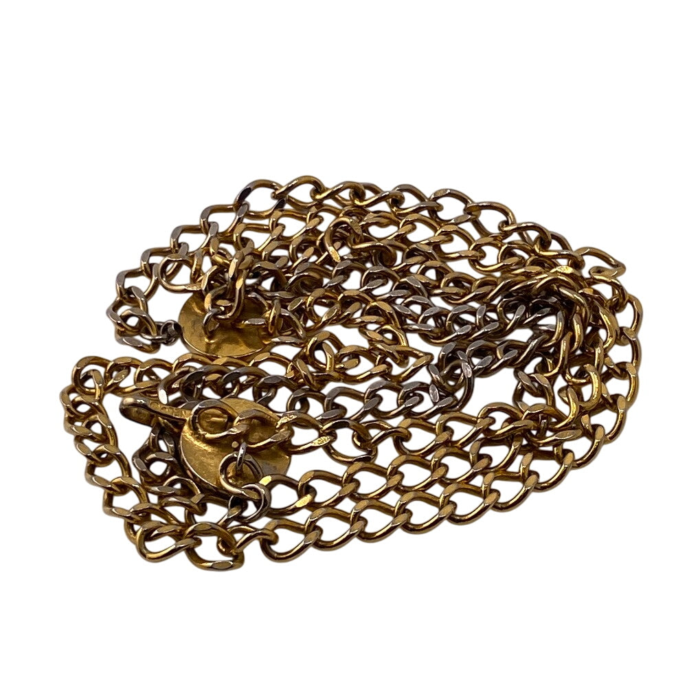 CHANEL belt Gold Plated gold COCO Mark 1984 Chain Women Used Authentic