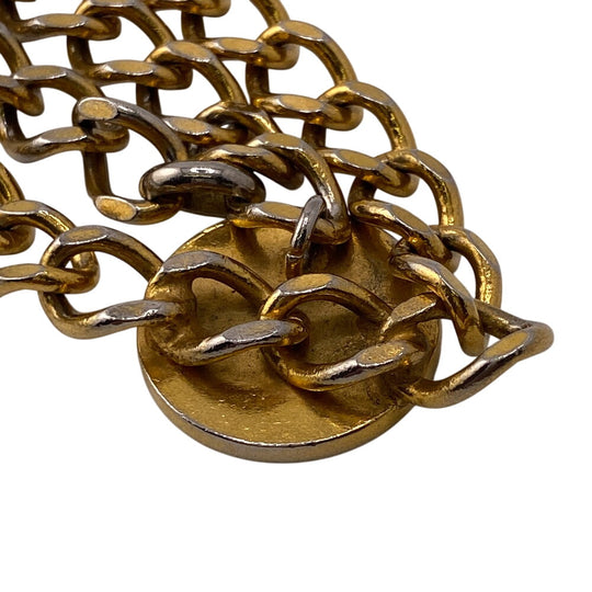 CHANEL belt Gold Plated gold COCO Mark 1984 Chain Women Used Authentic